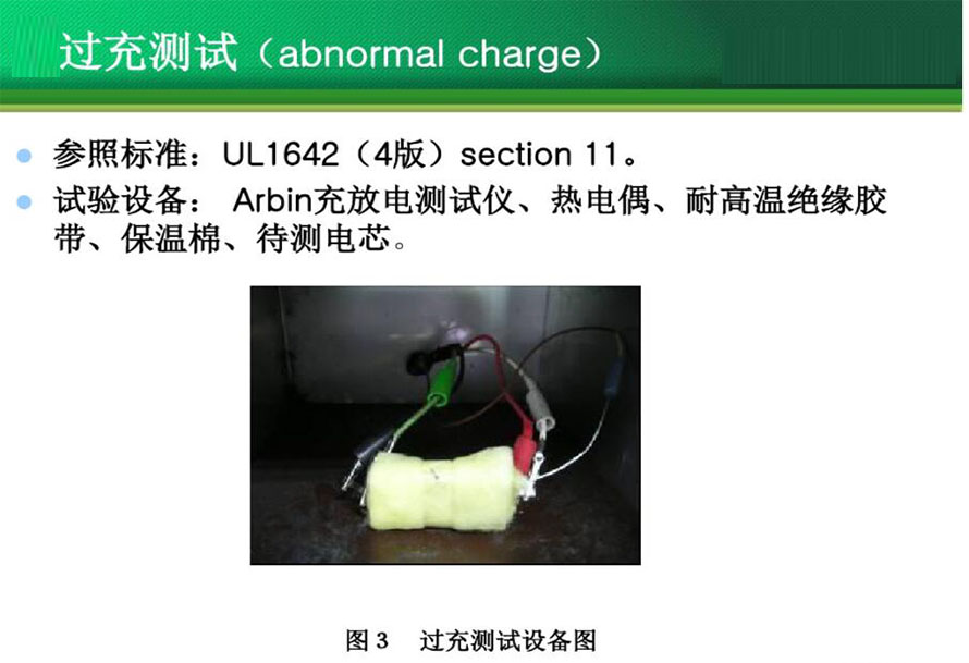 UL1642标准过充测试